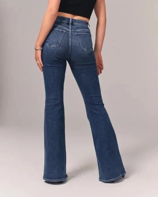 Jeans High Waist Relaxed Fit Straight Leg Casual Style
