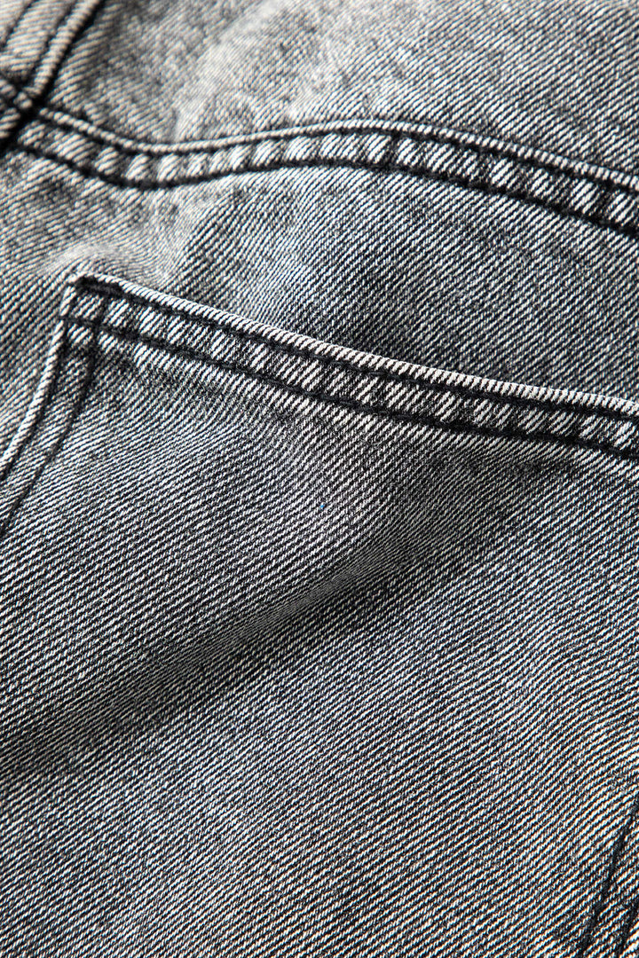 Jeans Asymmetrical Waist High Rise Relaxed Fit Modern Style