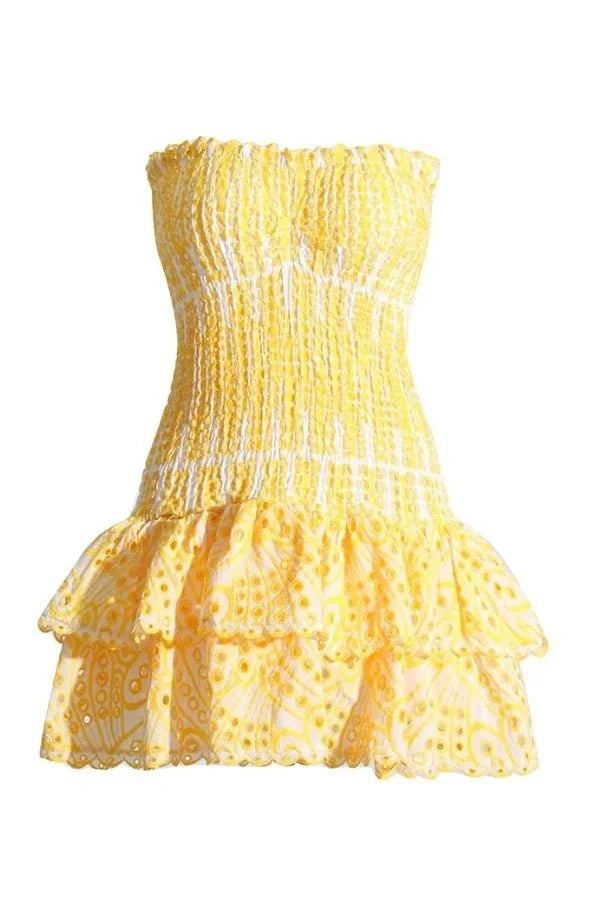 Strapless Mini Dress Summer Style Flattering Fit