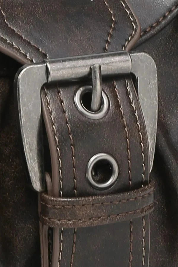 Sage Statement Buckle Shoulder Bag