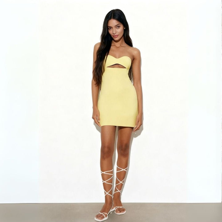 Strapless Mini Dress A-Line Fit Flattering Silhouette Summer Style