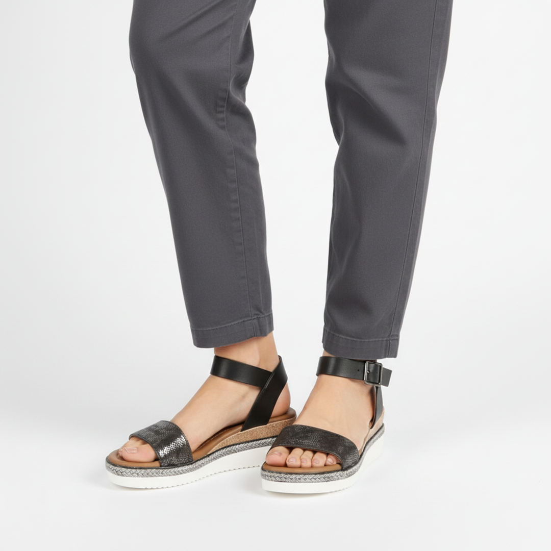 Flat Sandals Ankle Strap Open Toe Thin Sole Casual Style