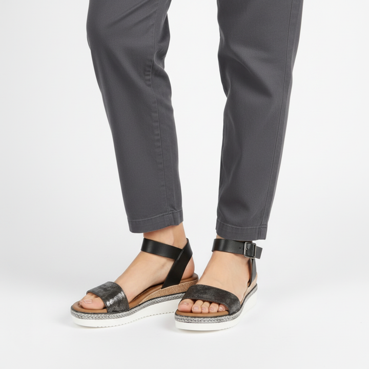 Flat Sandals Ankle Strap Open Toe Thin Sole Casual Style