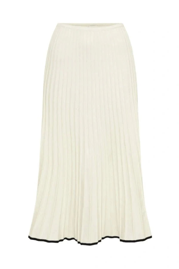 Two Piece Set V Neck Top Pleated Midi Skirt Elegant Style