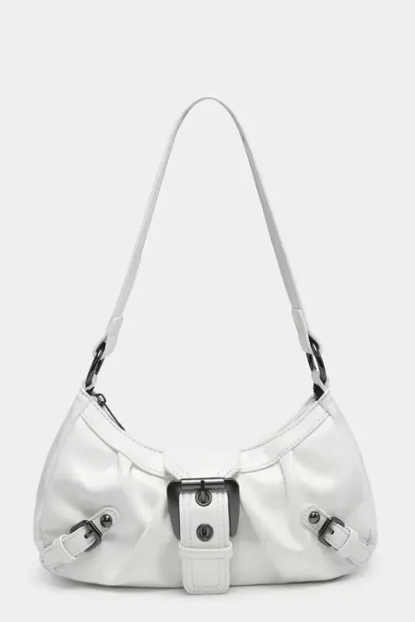 Sage Statement Buckle Shoulder Bag