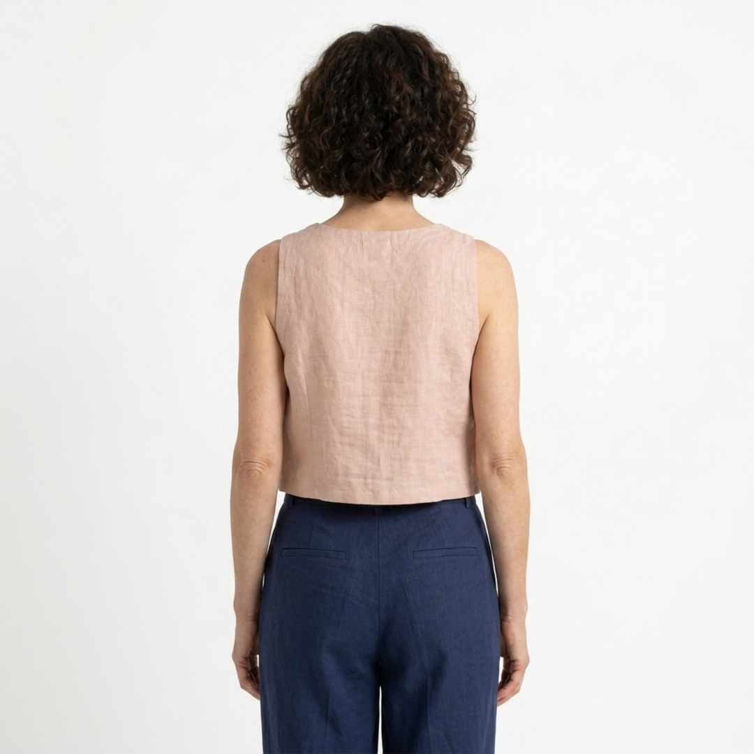 Crop Top Reversible Minimalist Summer Style Relaxed Fit