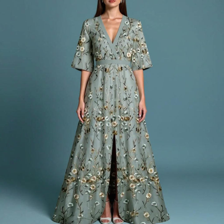 Floral Midi Dress Elegant Feminine Silhouette Occasion Style