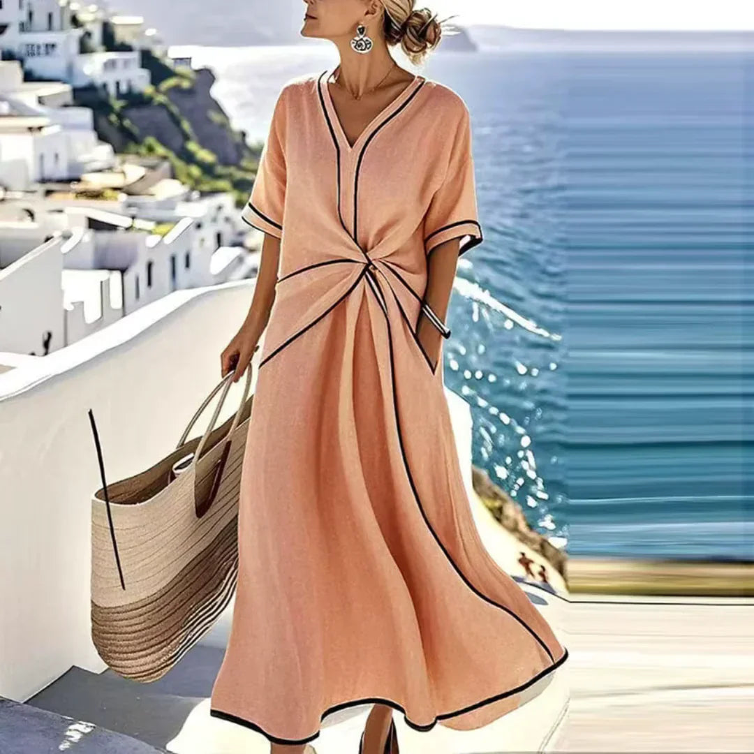 Maxi Dress Flowing Silhouette Elegant Relaxed Fit Feminine Style