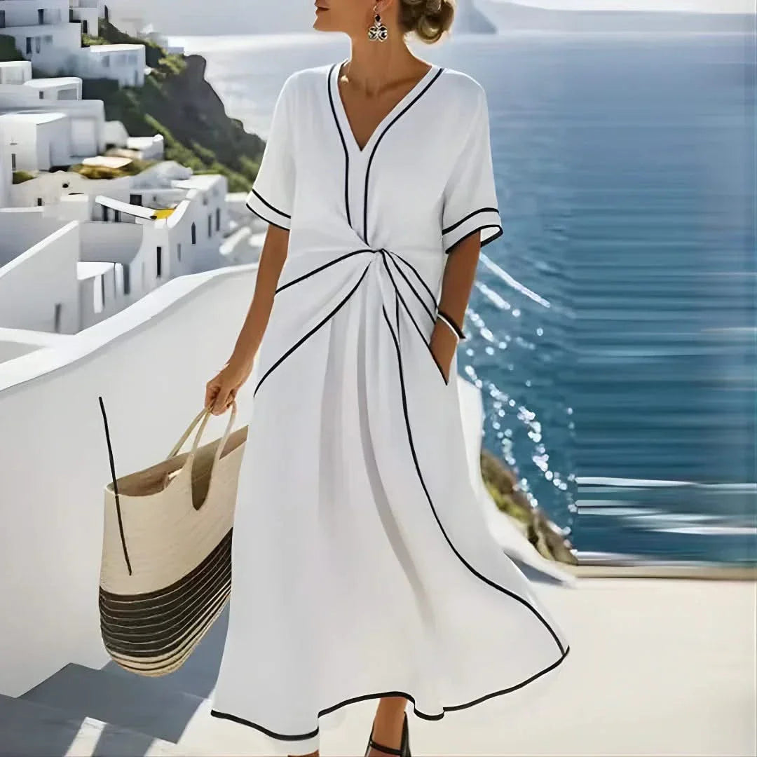 Maxi Dress Flowing Silhouette Elegant Relaxed Fit Feminine Style