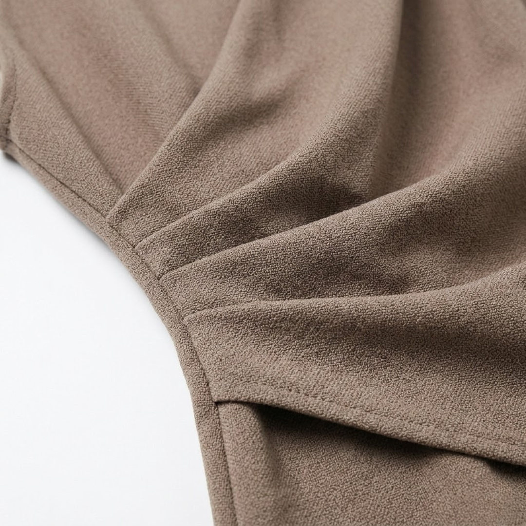 Two Piece Set Sleeveless Draped Top Wide Leg Pants Elegant Fit