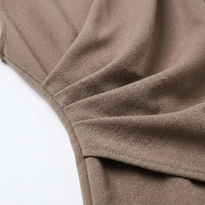 Two Piece Set Sleeveless Draped Top Wide Leg Pants Elegant Fit