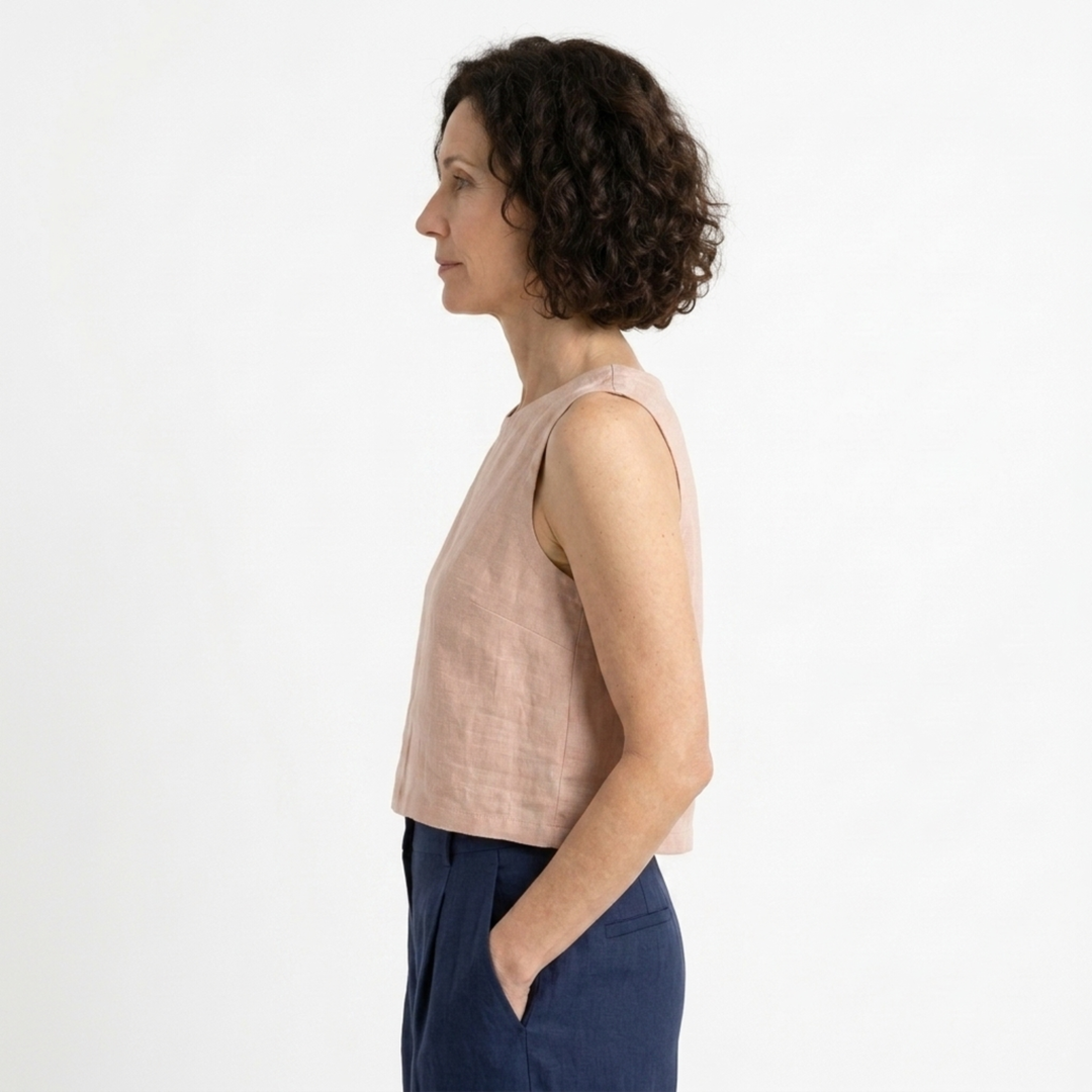 Crop Top Reversible Minimalist Summer Style Relaxed Fit