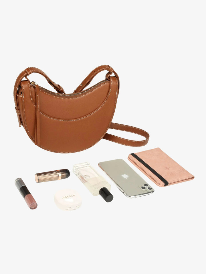 Half Moon Crossbody Bag with Adjustable Shoulder Strap for Women