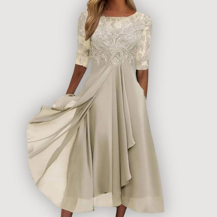 Chiffon Midi Dress Elegant Flowing Silhouette Soft Feminine Style