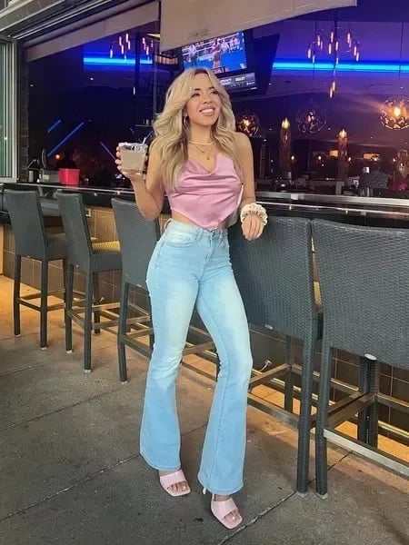 Jeans High Waist Relaxed Fit Straight Leg Casual Style