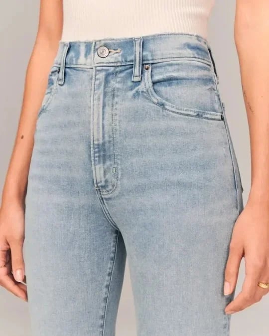 Jeans High Waist Relaxed Fit Straight Leg Casual Style