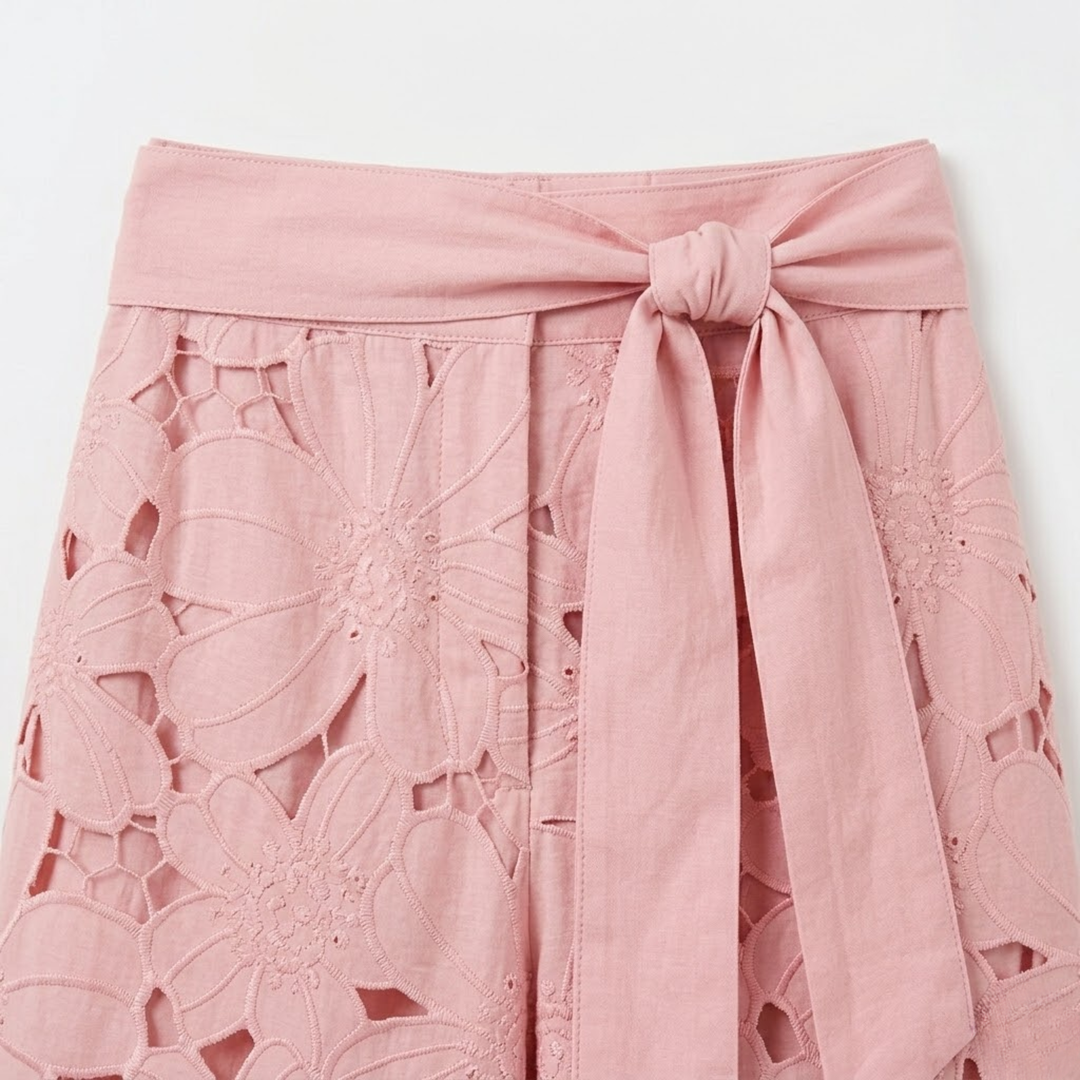 Two Piece Set Lace Top Wide Leg Pants Elegant Style