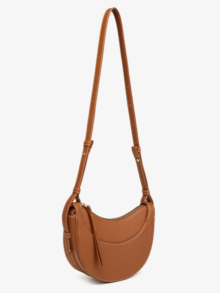 Half Moon Crossbody Bag with Adjustable Shoulder Strap for Women