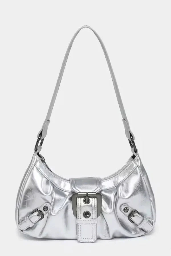 Sage Statement Buckle Shoulder Bag