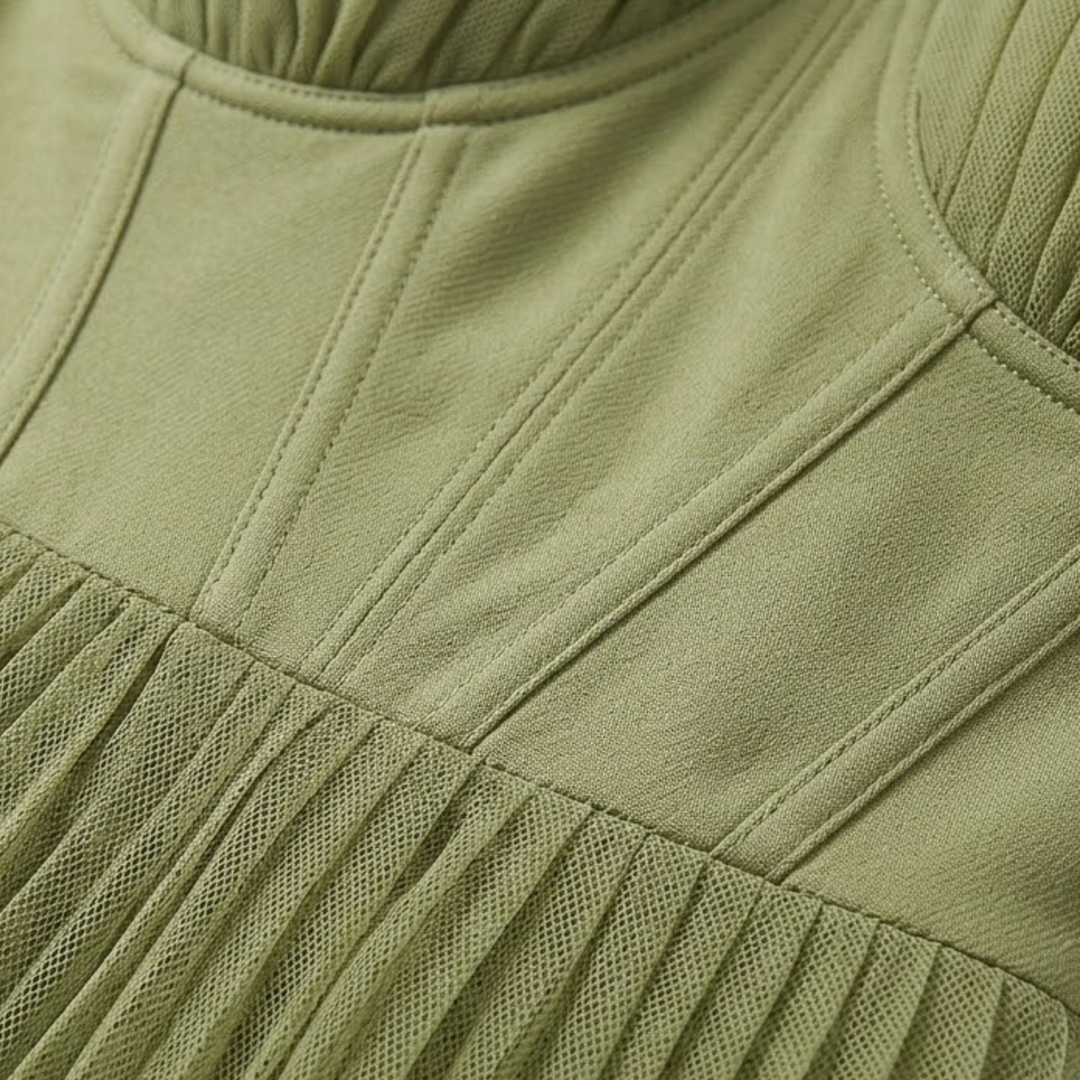 Pleated Evening Dress Strapless Bustier Back Zip Elegant Maxi Style
