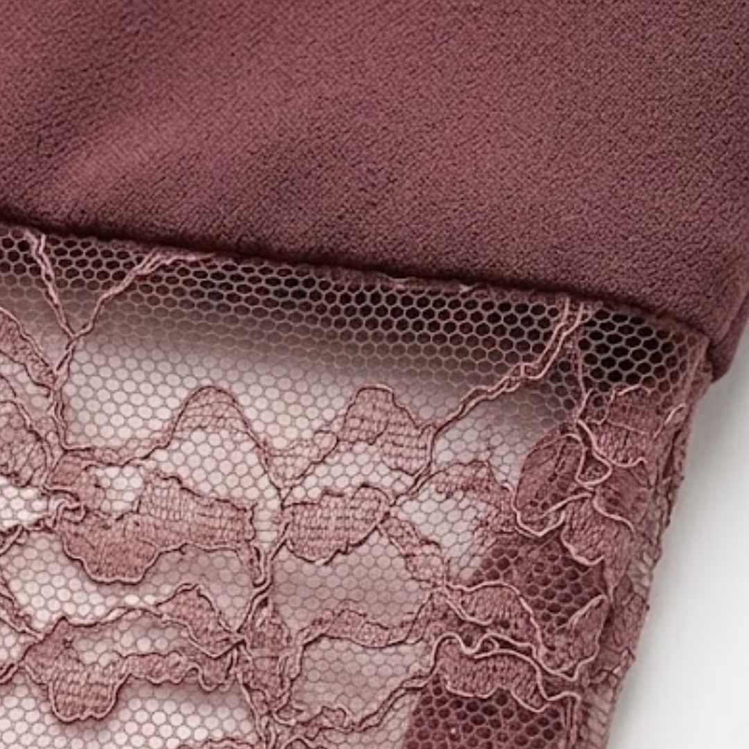 Evening Maxi Dress Lace Bodice Strap Detail Fitted Elegant Style