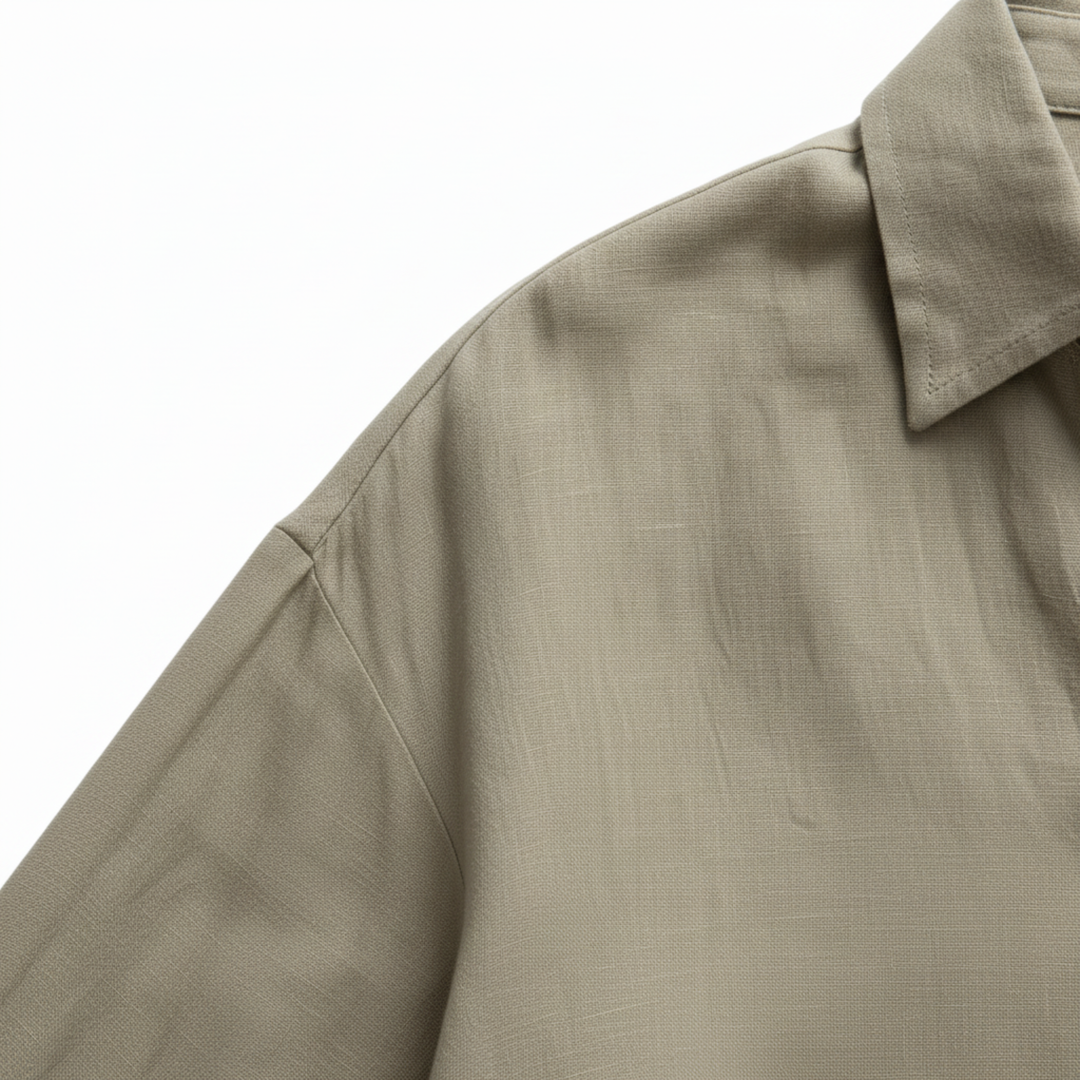 Overshirt Deep V Neck Loose Fit Relaxed Everyday Style