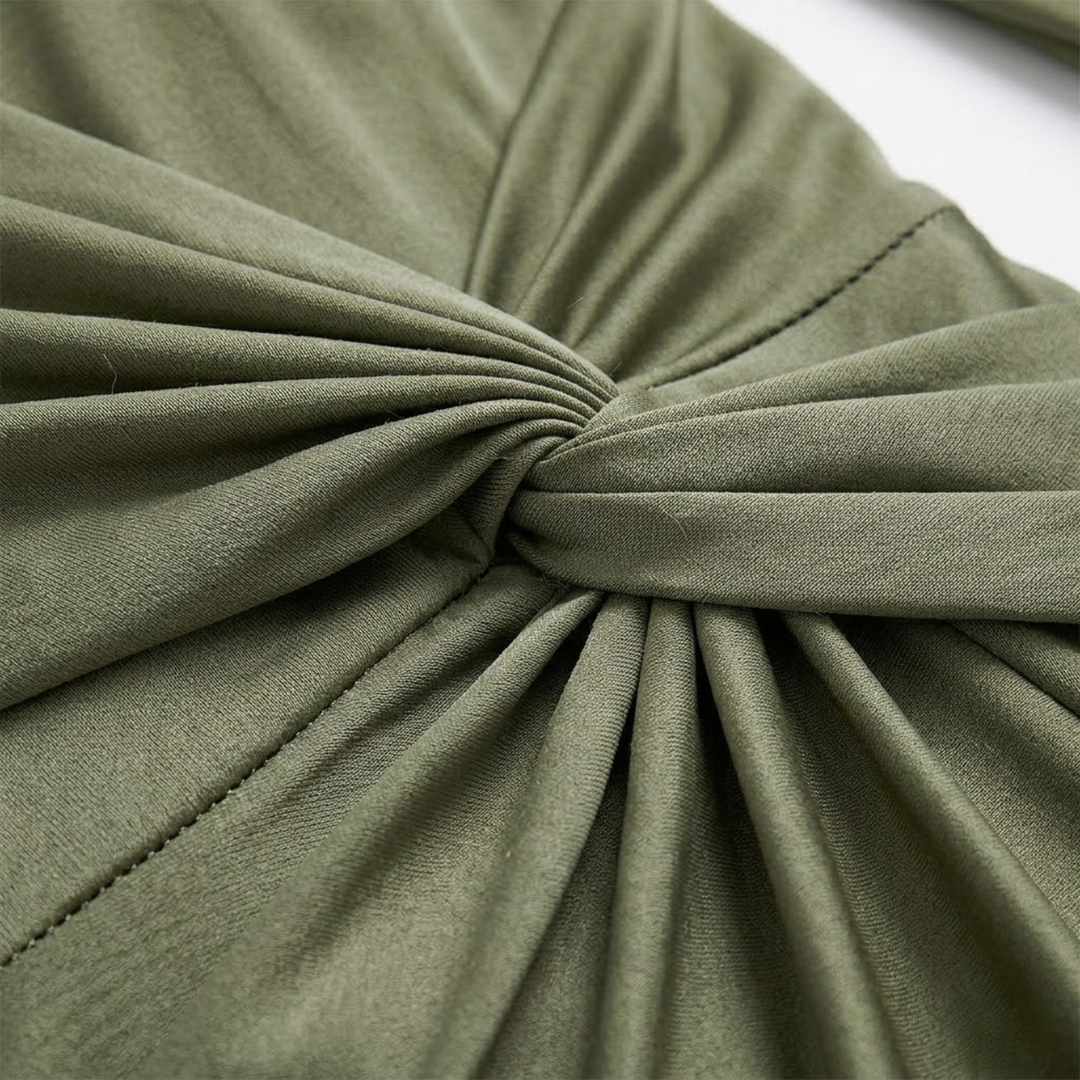 Satin Evening Dress Off Shoulder Draped Bow Side Slit Elegant Style