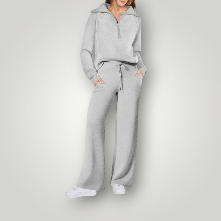 Tracksuit Set Women Sweatshirt Sweatpants Relaxed Fit Comfortable Style