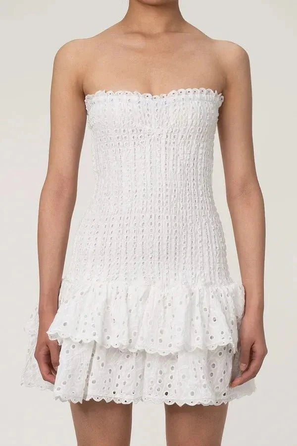 Strapless Mini Dress Summer Style Flattering Fit