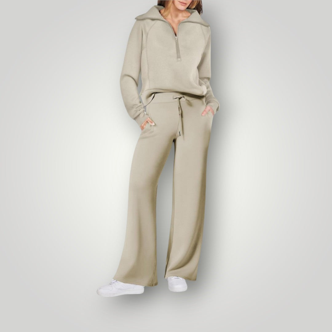 Tracksuit Set Women Sweatshirt Sweatpants Relaxed Fit Comfortable Style