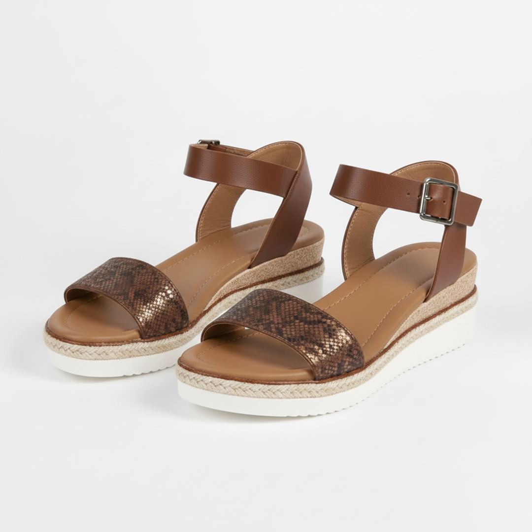 Flat Sandals Ankle Strap Open Toe Thin Sole Casual Style