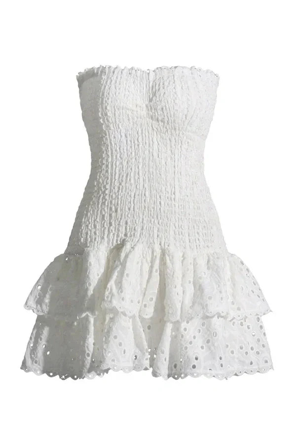 Strapless Mini Dress Summer Style Flattering Fit