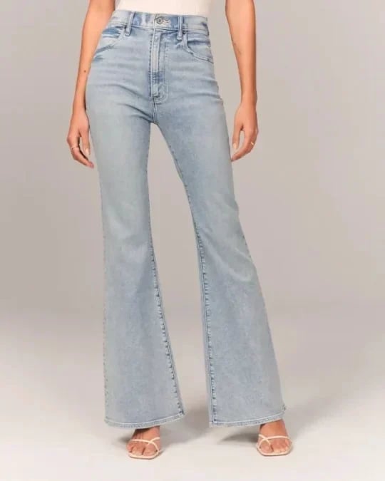 Jeans High Waist Relaxed Fit Straight Leg Casual Style