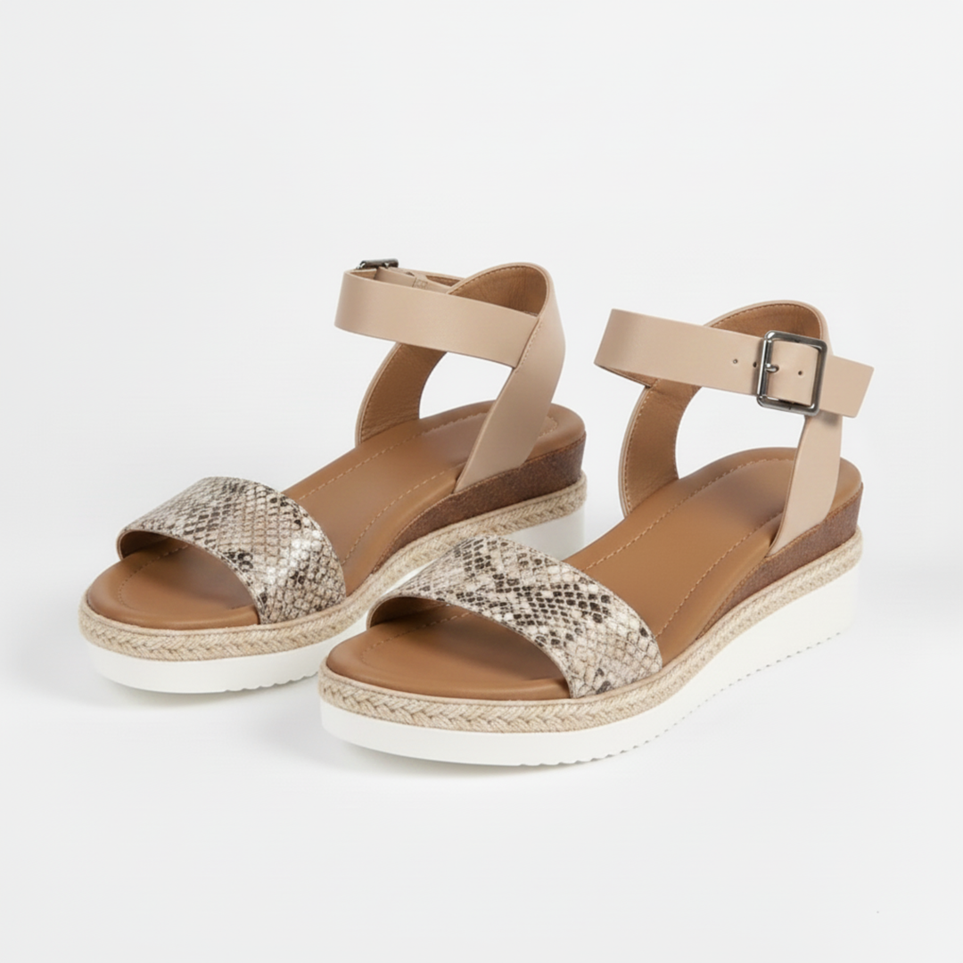 Flat Sandals Ankle Strap Open Toe Thin Sole Casual Style