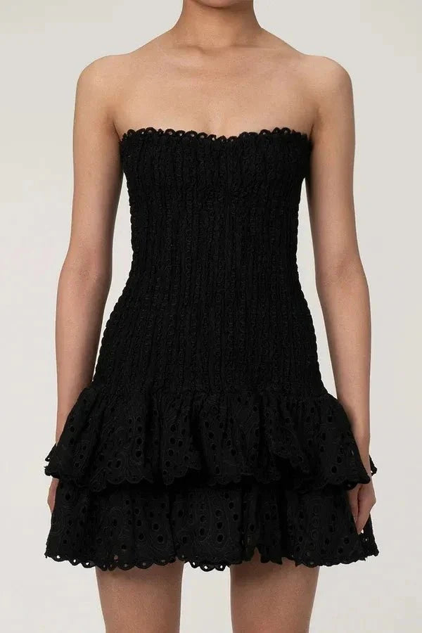Strapless Mini Dress Summer Style Flattering Fit