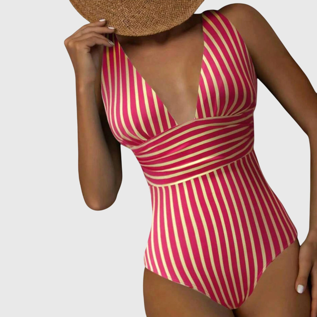 Shaped Swimsuit V Neck Summer Beach Swimwear Stylish Fit