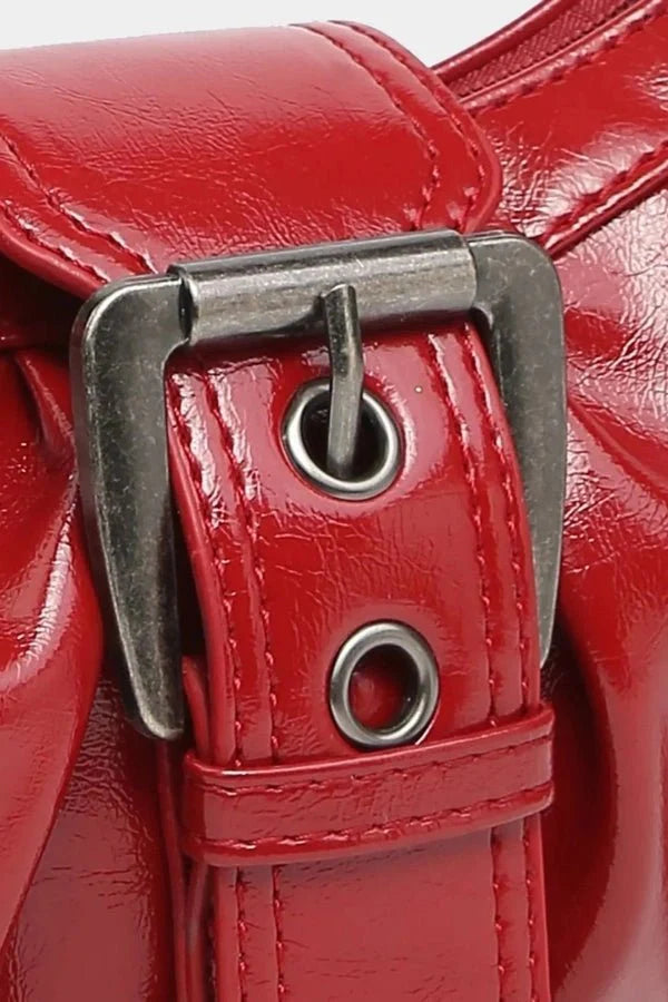 Sage Statement Buckle Shoulder Bag