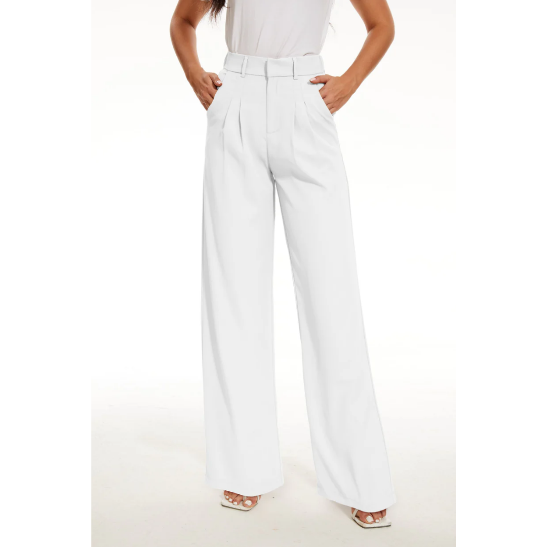 Trousers Tailored Wide Leg Palazzo Elegant Relaxed Fit Style