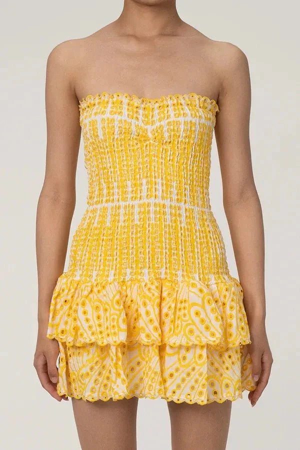 Strapless Mini Dress Summer Style Flattering Fit