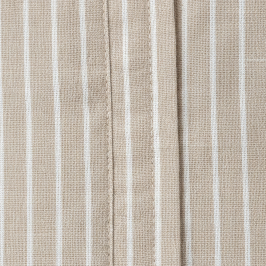 Blouse Striped Long Sleeve Stand Collar Belted Waist Elegant Style