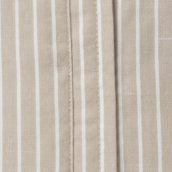 Blouse Striped Long Sleeve Stand Collar Belted Waist Elegant Style