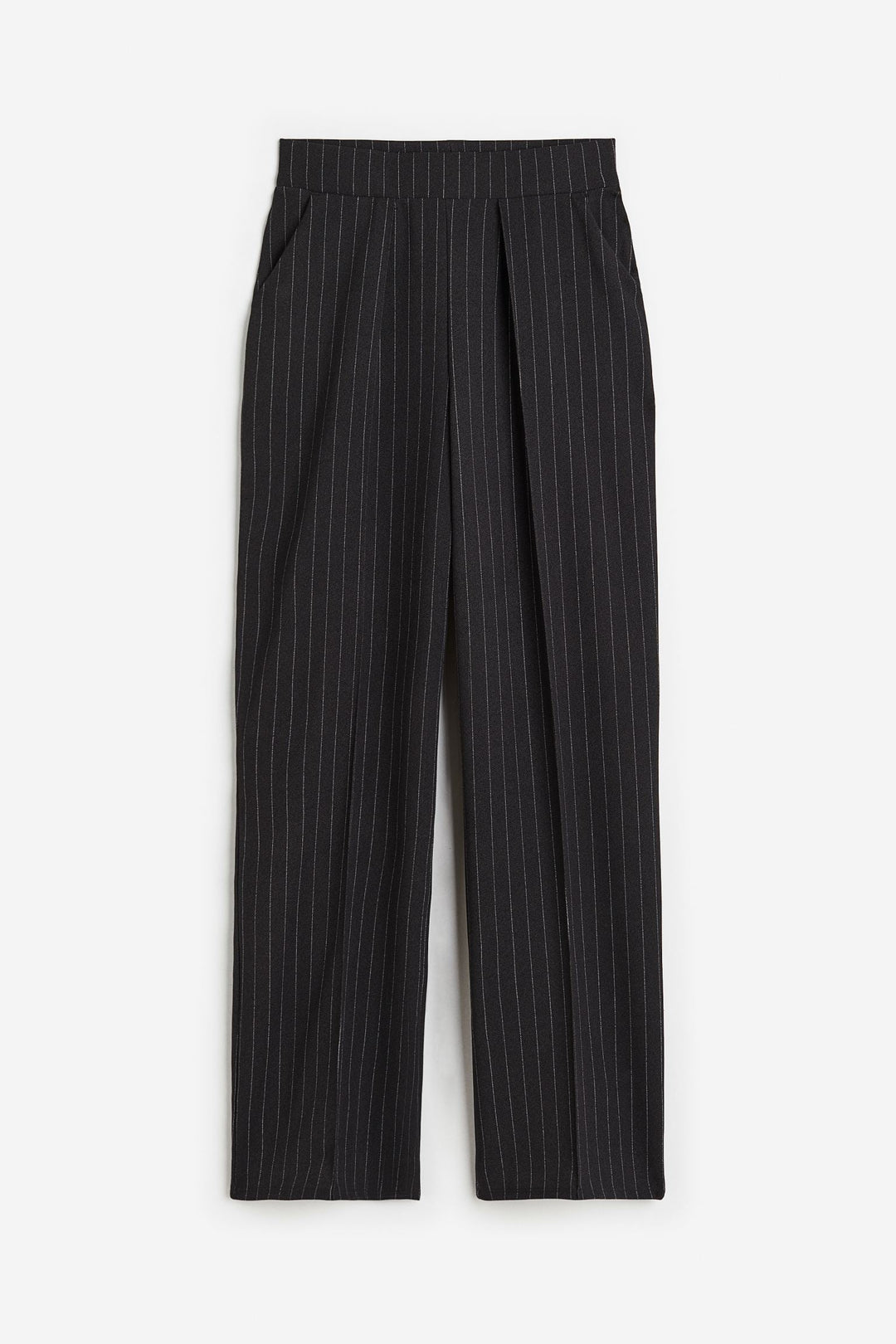 Trousers Wide Leg Pleated Front Relaxed Fit Elegant Style