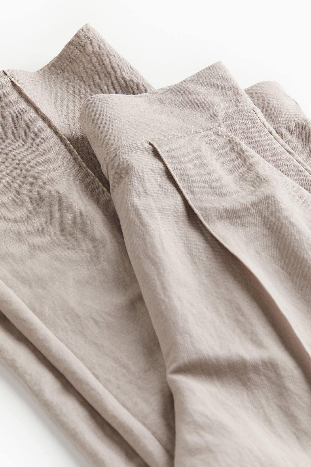 Trousers Wide Leg Pleated Front Relaxed Fit Elegant Style