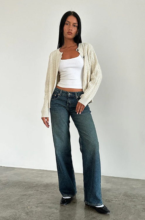 Jeans Low Rise Relaxed Fit Casual Streetwear Style