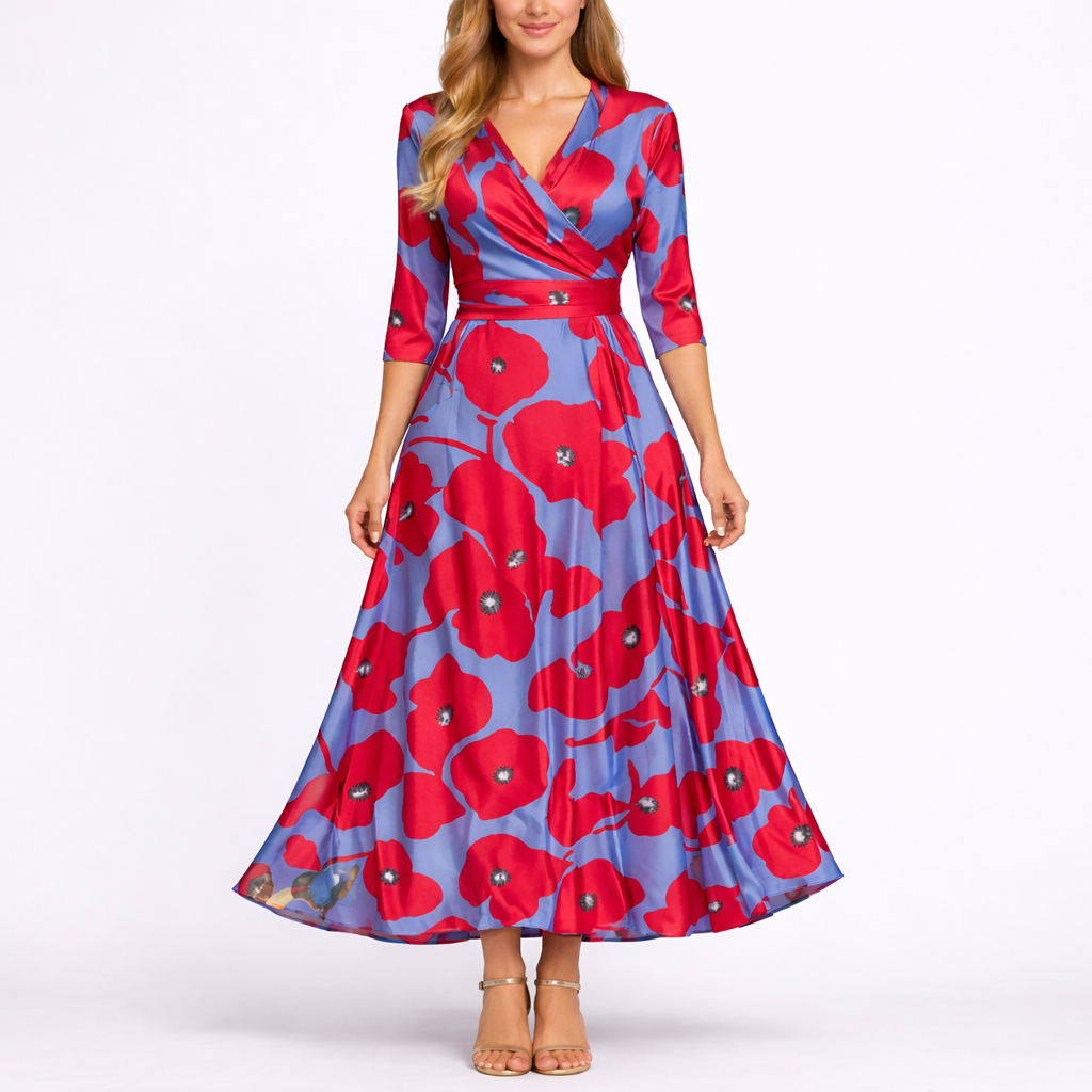 Maxi Dress Floral Print Elegant Flowing Silhouette Feminine Style