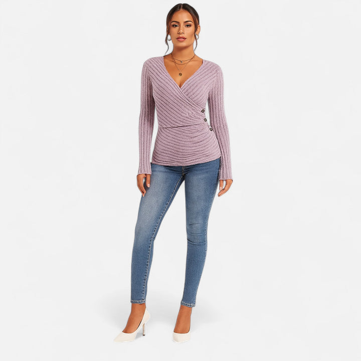 Top Long Sleeve Sculpting Fit Premium Elegant Style