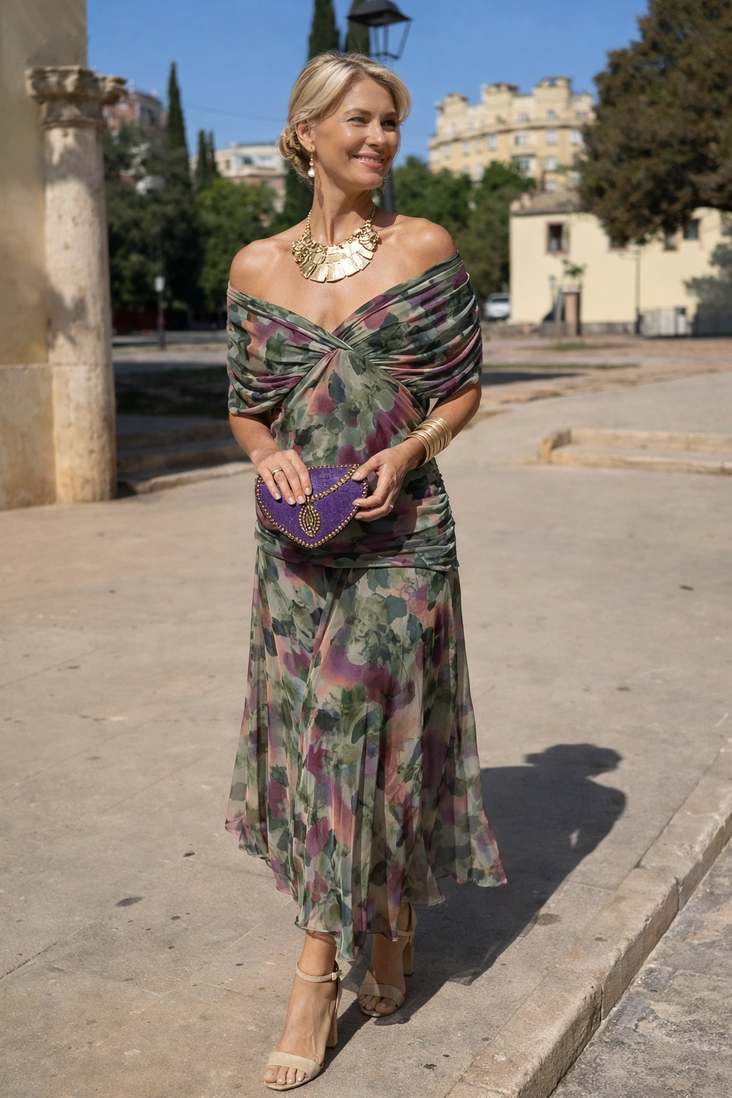 V Neck Party Dress Elegant Silhouette Occasion Wear Style