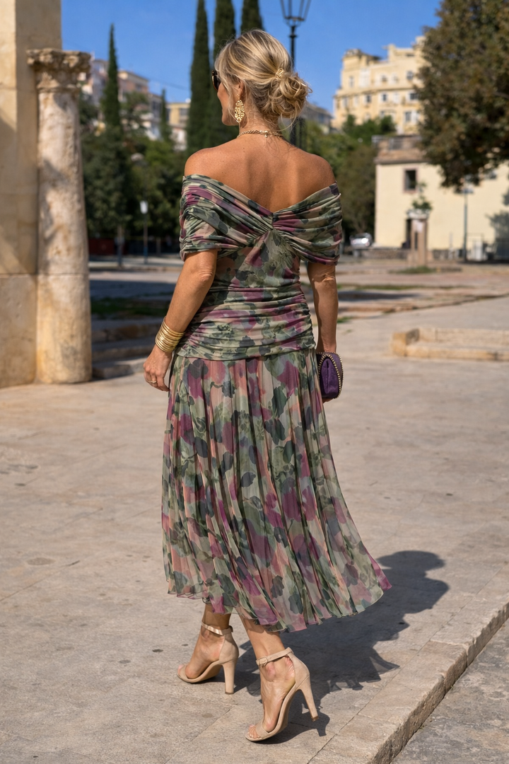 V Neck Party Dress Elegant Silhouette Occasion Wear Style