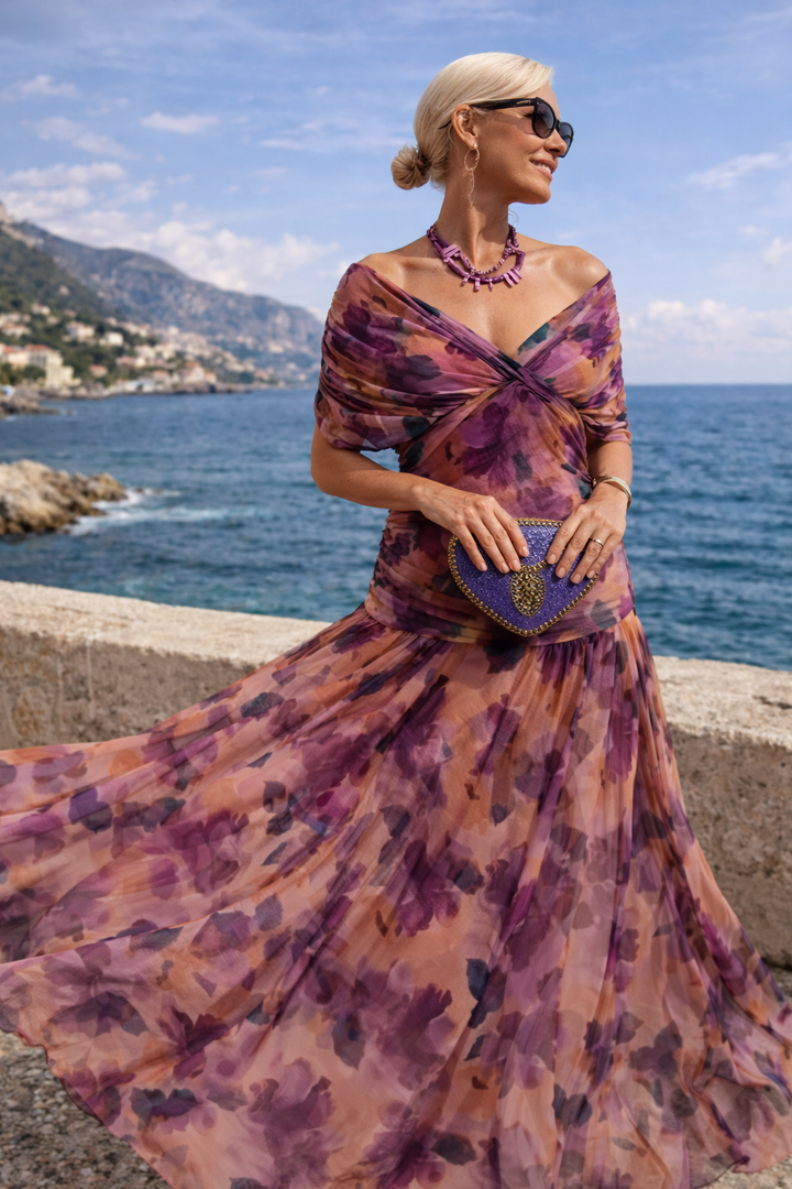 V Neck Party Dress Elegant Silhouette Occasion Wear Style