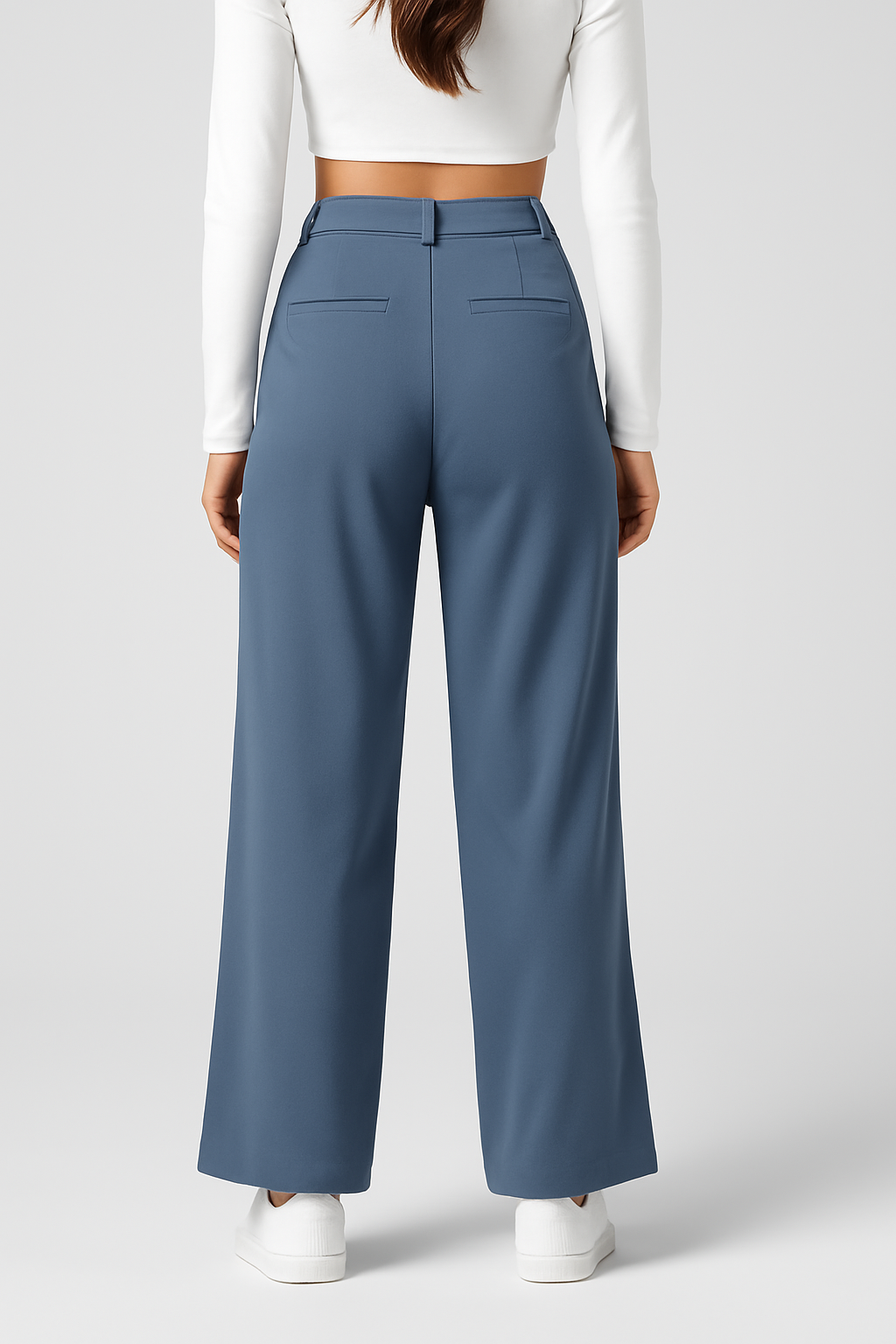 Trousers High Waist Elastic Waist Casual Everyday Comfort Style